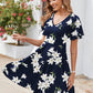 👗2026 Summer Hot Sale 50% OFF✨Women's Swing Floral Ruffle Short Sleeve A-line Shift Dress with Pockets🌸
