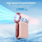 🌀BUY 2 GET 1 FREE This Summer!!!💨Mini Handheld Fan with LED Display –👍5-Speed Turbo Pocket size Fan.✨USB Rechargeable, High-Speed Cooling for Travel & Makeup. Perfect  Gift.  Portable Refrigeration