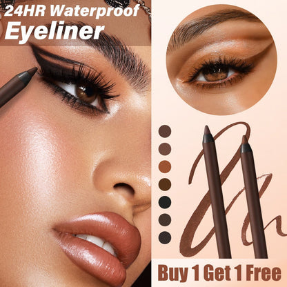 🎁LAST DAY SALE £8.99 with FREE Eyeliner Sharpener!!🔥-🌟24 HR Waterproof Eyeliner Duo Sharpenable Eye Pencil