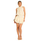 🎉2026 Hot Sale 49% OFF💃🌿Women's Sleeveless Fashion Textured Halter Neck Tiered Short Dress