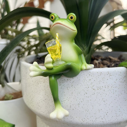 🔥Last Day Sale 50% OFF🐸Frog Flower Pot Hanger Ornament🍷