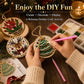 🎁LAST DAY SALE ONLY ￡7.99!!🎄✨6PCS Christmas Wooden DIY Painting Hanging Ornaments Set -💎Make sparkling 5D pearl decorations yourself