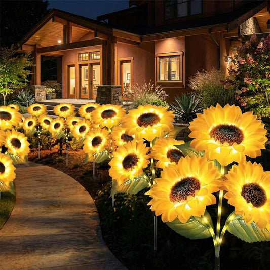 ⏳Time-Limited Special Price: ￡9.99!!⏰ LuminaBloom™ Solar Sunflower Garden Stake Lights 🌻 | Waterproof 🌧️ | No Wiring💡