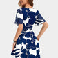 👗2026 Summer Hot Sale 49% OFF🌈Women's Ruffle Sleeve Sexy Sundress Floral V Neck Short Wrap Dress with Pockets