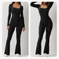 🔥Hot Sale-49% OFF🔥Women's Long Sleeve Square Neck Wide Leg Jumpsuit