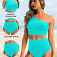💥Last Day Special Sale 49% OFF🩱One Shoulder High Waisted Bikini Sets Two Piece Swimsuit Tummy Control