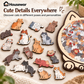 🎁70% OFF!!!-Ready for Christmas!🎅🧩135-Piece Cute Cat Puzzle Challenge Irregular Shaped Wooden Jigsaw Puzzle👍🎁Stress Relief Enthusiast Gift, Christmas Gift✨