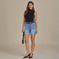 💖LAST DAY SALE 50% OFF🩳Women's Casual Ripped Denim Shorts High Rise Distressed Rolled Hem Jeans Shorts