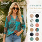 🌸Hot Sale 60% OFF👕Women’s Casual Printed V-Neck Top 3/4 Sleeve Shirts