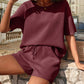 🔥Summer Hot Sale 49% OFF🔥Waffle-Knit Half Sleeve Top and Shorts Set