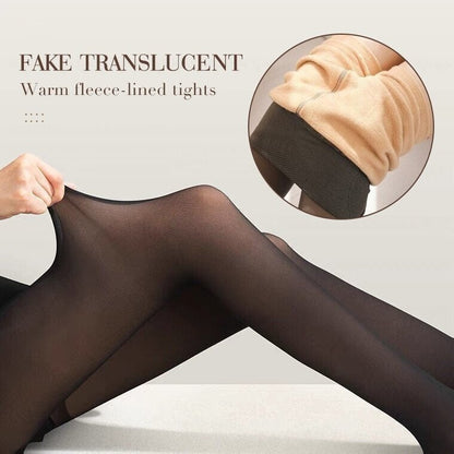 🔥🔥HOT PROMOTION 49% OFF🔥Flawless Legs Fake Translucent Warm Plush Lined Elastic Tights