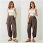 👖Hot Sale 50% OFF !✨Women's Baggy Wide Leg Pants Casual Elastic Waisted Palazzo Harem Pants with Pockets