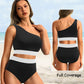 💥Last Day Special Sale 49% OFF🩱One Shoulder High Waisted Bikini Sets Two Piece Swimsuit Tummy Control