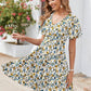 👗2026 Summer Hot Sale 50% OFF✨Women's Swing Floral Ruffle Short Sleeve A-line Shift Dress with Pockets🌸
