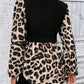 💖2026 Autumn’s Sale 70% OFF✨🍂Women's Leopard Print Patchwork Colorblock Button Front Bishop Sleeve Blouse