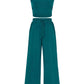 🔥2026 Hot Sale 70% OFF👚Women's Sleeveless Cropped Top Elastic Waist Wide Leg Pants 2 Piece Set