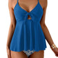 🩱Last Day Sale 50% OFF💥🏊Women's Two Piece Tummy Control Cutout Tie Knot Tankini Swimsuits