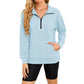 🎉2026 Hot Sale 50% OFF💞🔥Women's Half Zip Sweatshirt Hoodless Hoodie Stand Collar Top