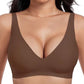 🎉Final 12 Hours- Only ￡9.99!!🌸💕Jelly Wireless Womens Comfortable Wireless Bras Push Up Bralettes Seamless Tshirts Bras Deep V Everyday Bras
