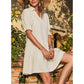 🔥2026 Summer Hot Sale 49% OFF🌈Women’s Lapel Collared V Neck Mid Sleeved Pleated Dress