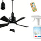 🏆LAST DAY SALE 49% OFF🔥SmartBreez™ 40W LED Ceiling Fan Light – 20.5" Ultra-Quiet with Remote 🎯 | E27 + FREE B22 Adapter 🔌 | For Bedroom 😴, Kitchen 👩‍🍳 & Garage 🛠️ – UK Ready! 🇬🇧