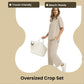 🌸Hot Sale 50% OFF💖Women’s Summer Oversized Wide Leg Crop Pants Two Piece Outfits Set
