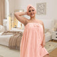 🎀Last Day Sale 70% OFF!!🐑Plus Size Adjustable Bath Skirt & Quick-Dry Cap Set