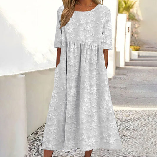 💥Last Day Special Sale 49% OFF💃Floral Lace A-Line Short Sleeve Dress
