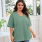 🌷2026 Summer Sale 50% OFF☀️Women's Summer Half Sleeve Casual Loose Fit Cotton Tunic T-shirt