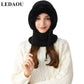🎄Christmas Sale 50% OFF⛄️Women’s Thermal Knit Hood – Fleece-Lined Winter Hat, Neck Warmer & Face Cover Combo