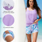🩱Last Day Sale 50% OFF💃Women's Modest Two Piece Bathing Suit Scoop Neck Tankini Swimsuit