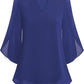 🌹LAST DAY SALE 50% OFF🌹Women's Plain Short Sleeve V-Neck Chiffon Blouse