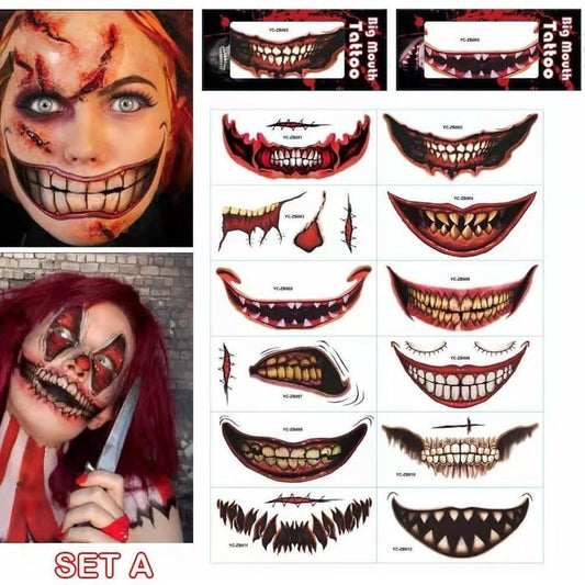 🎃Hot Sale 49% Off🎁Halloween Prank Makeup Temporary Tattoo😈Realistic & Easy To Remove