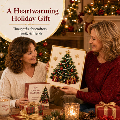 🔥Last Day 49% OFF - ✨🧘Relaxing & Beginner-Friendly - 🎨💎DIY Christmas Pearl Diamond Art Kit