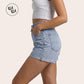 ✨Summer Hot Sale 70% OFF💐Women's Stretchy High Waisted Turn Up Denim Shorts