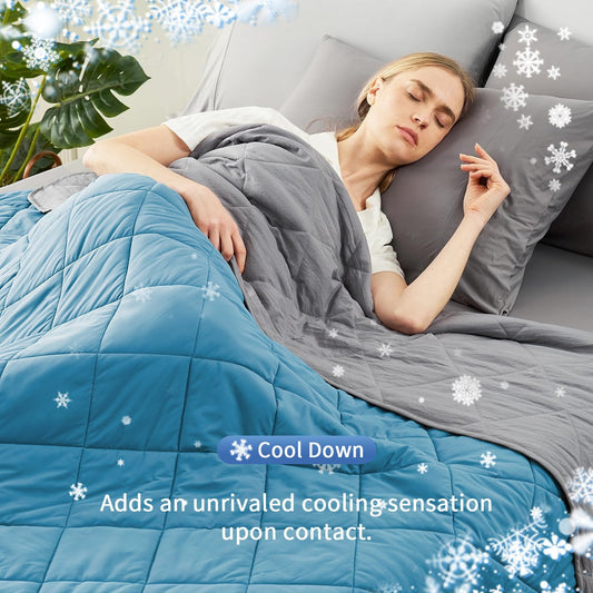 ❄️2026 Hot Summer Sale 50% OFF🔥⭐Double-Sided Reversible Cooling Blanket,Lightweight Breathable Soft Cooling Blanket for Sleeping,Machine Washable 💤