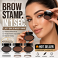 ✨Buy 1 Get 1 Free -ONLY ￡7.99!!🖌️50K+ Sold!!!🖤Eyebrow Stamp Powder Kit with Applicator Brush, One Press Perfect Brow Stamp, Waterproof Long Lasting 24H Wear Eyebrow Makeup for Lazy Daily Salon-Like Brows