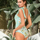 👗2025 Hot Sale New 50% Off👙 Reversible Tie-Strap Floral Print One-Piece Swimsuit