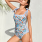 👗2025 Hot Sale New 50% Off👙 Reversible Tie-Strap Floral Print One-Piece Swimsuit