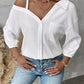 Women's Asymmetric Collar Drop Shoulder Loose Casual Shirt