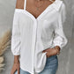 Women's Asymmetric Collar Drop Shoulder Loose Casual Shirt