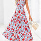 🏖️Early Summer Sale-50% Off🌷Women's Boho Print V Neck Ruffle Maxi Dress