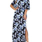 ⏰Summer Hot Sale 50% OFF💃Women's Off-Shoulder Ruffled Side-Slit Maxi Dress with Pockets