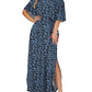 ⏰Summer Hot Sale 50% OFF💃Women's Off-Shoulder Ruffled Side-Slit Maxi Dress with Pockets