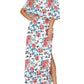 ⏰Summer Hot Sale 50% OFF💃Women's Off-Shoulder Ruffled Side-Slit Maxi Dress with Pockets
