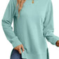 Women's Side Split Crewneck Tunic Sweatshirt