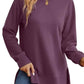 Women's Side Split Crewneck Tunic Sweatshirt