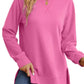 Women's Side Split Crewneck Tunic Sweatshirt