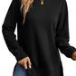 Women's Side Split Crewneck Tunic Sweatshirt