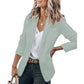 ⏳LAST DAY SALE 70% OFF✨🍂 Women's Casual Blazer Fitted Long Sleeve Work Office Suit Jacket with Flap Pockets